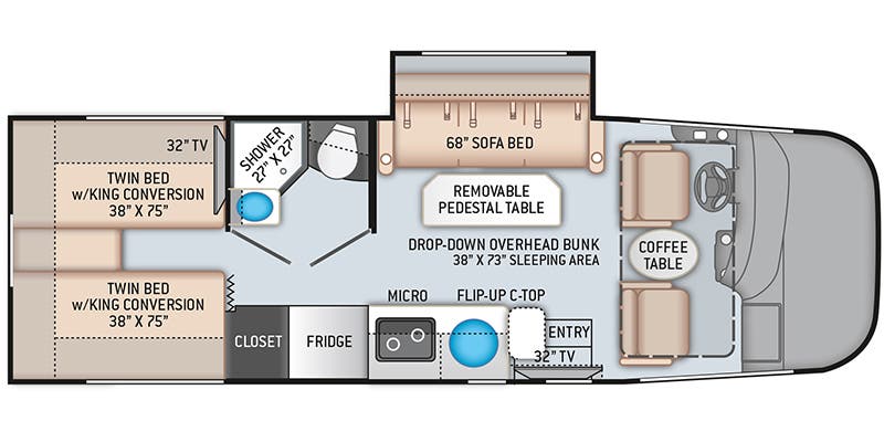 2023 THOR MOTOR COACH AXIS 24.1, , floor-plans-day image number 0